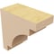 Ekena Millwork 2"W x 4"D x 4"H Classic Mediterranean Rough Cedar Woodgrain TimberThane Corbel, Primed Tan CORUR02X04X04MEDRCPR - alternate 4